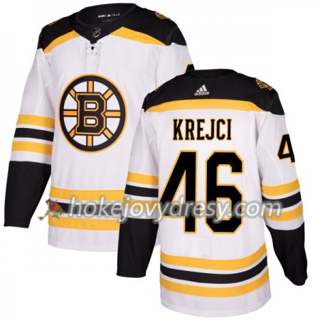 Pánské Hokejový Dres Boston Bruins David Krejci 46 Bílá 2017-2018 Adidas Authentic